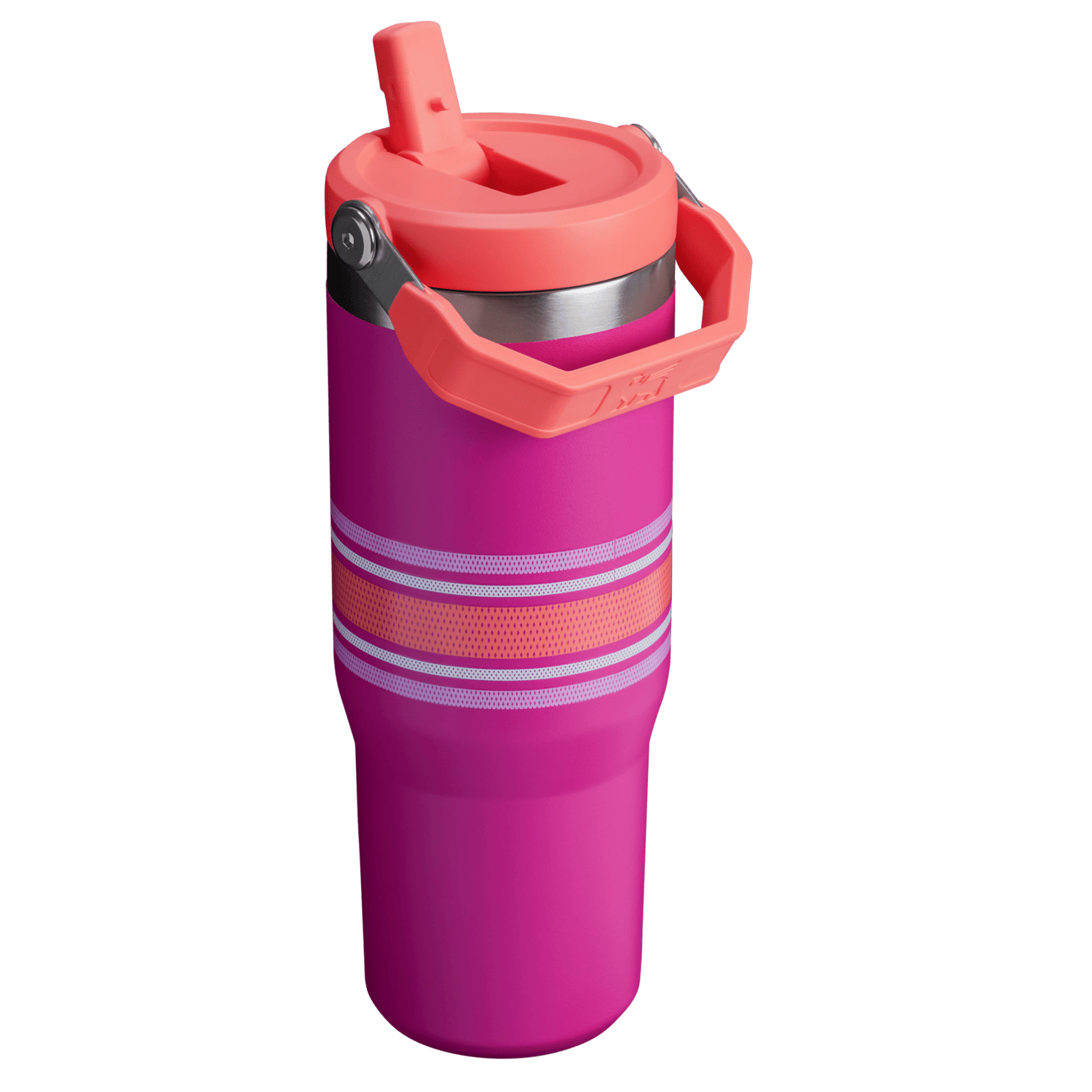 Stanley 1913 The Varsity Iceflow™ Flip Straw Tumbler 30 OZ in Fucshia Mesh | Back View