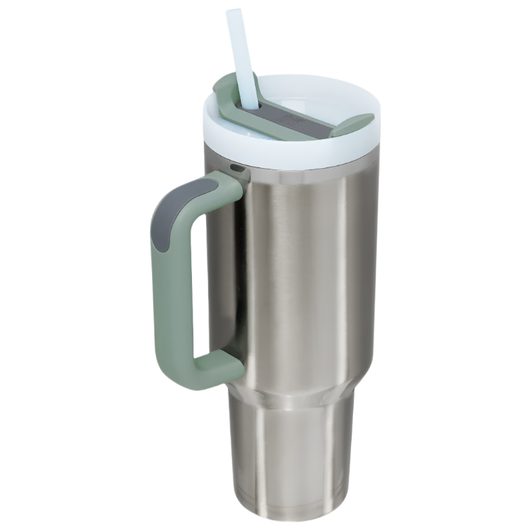Stanley 1913 The Quencher H2.0 FlowState™ Tumbler 40 OZ in Stainless Steel Shale | View 2