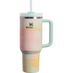 Quencher H2.0 - Warm Serene Brushstrokes - 40oz - Front - Stanley