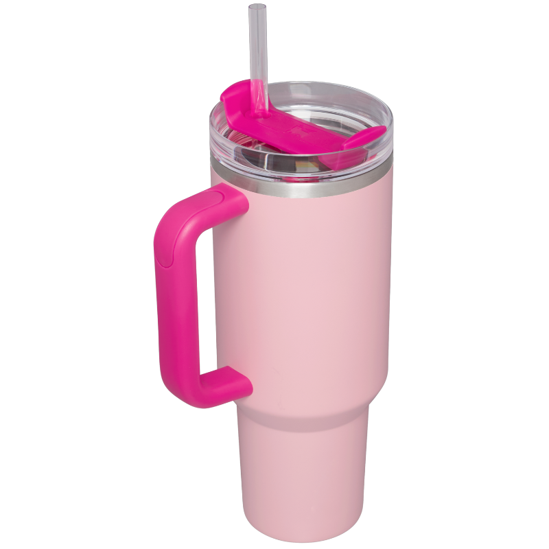 Quencher H2.0 - Flamingo - 40oz - Back - Stanley