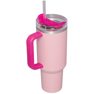 Quencher H2.0 - Flamingo - 40oz - Back - Stanley