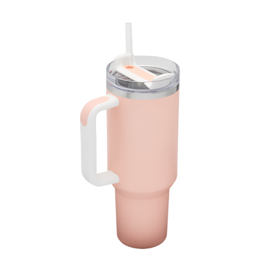 Quencher H2.0 - Peach Color Block - 30oz - Back - Stanley