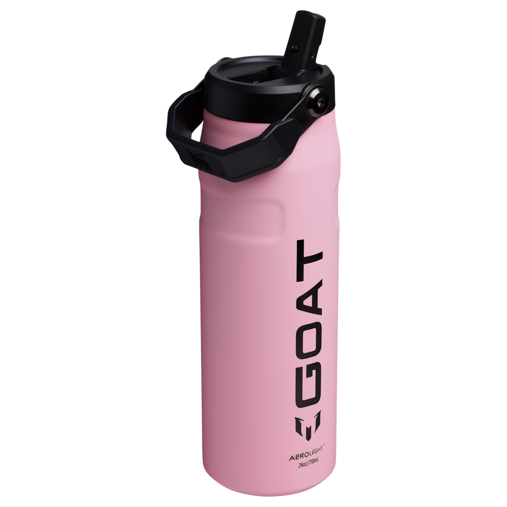 Stanley 1913 Messi x Stanley 1913 IceFlow™ Flip Straw 2.0 Bottle 24 OZ in Messi GOAT Pink