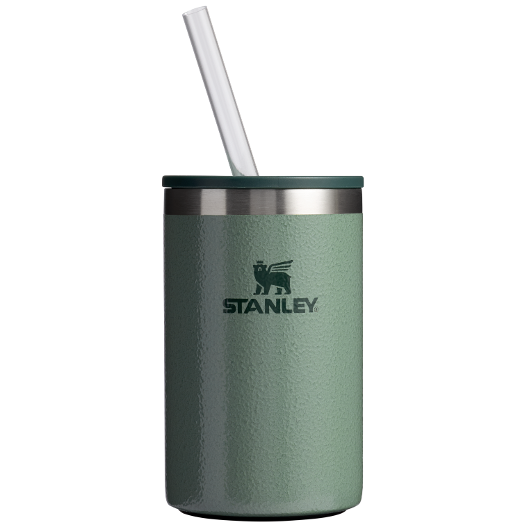 Can Cooler - Hammertone Green - 10oz - Front - Stanley