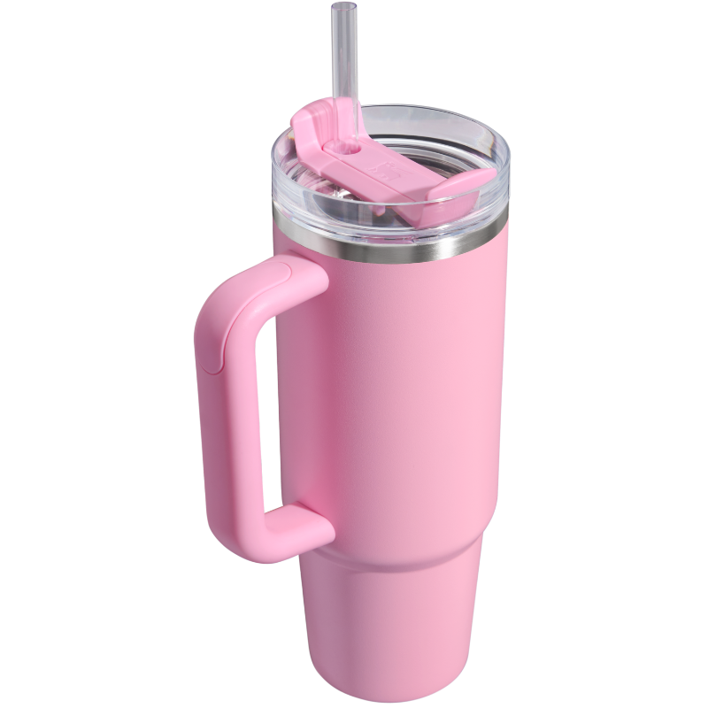 Quencher H2.0 - Sizzling Pink - 30oz - Back - Stanley