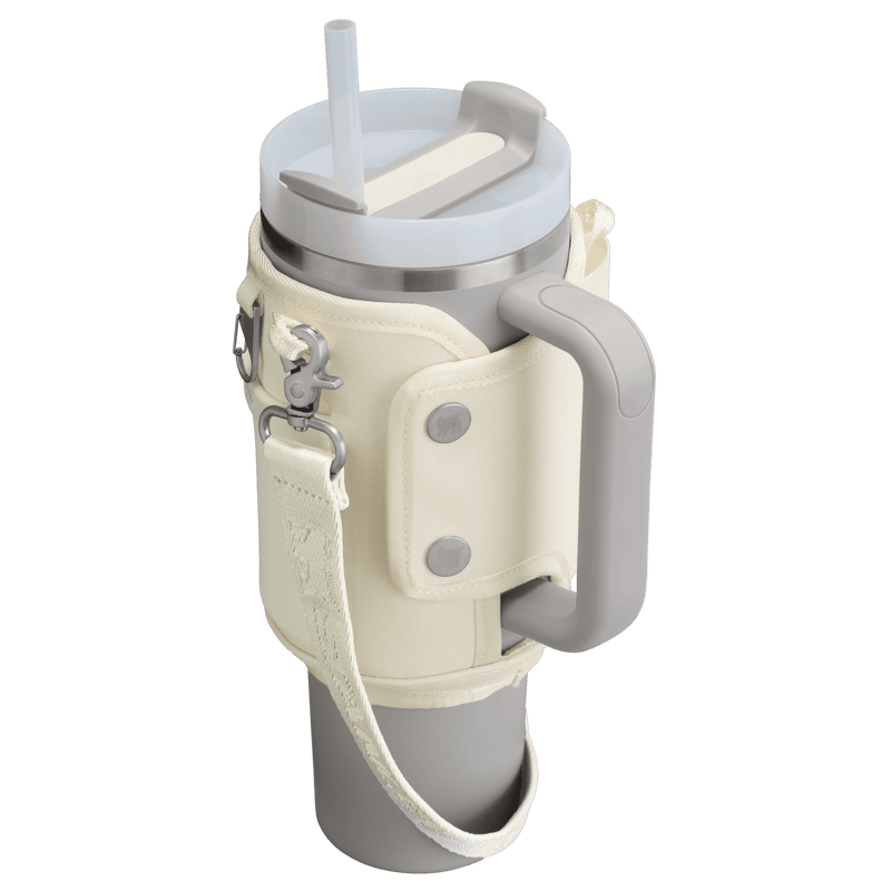 Stanley 1913 The All Day 40 OZ Quencher Carry-All in Cream | Back View