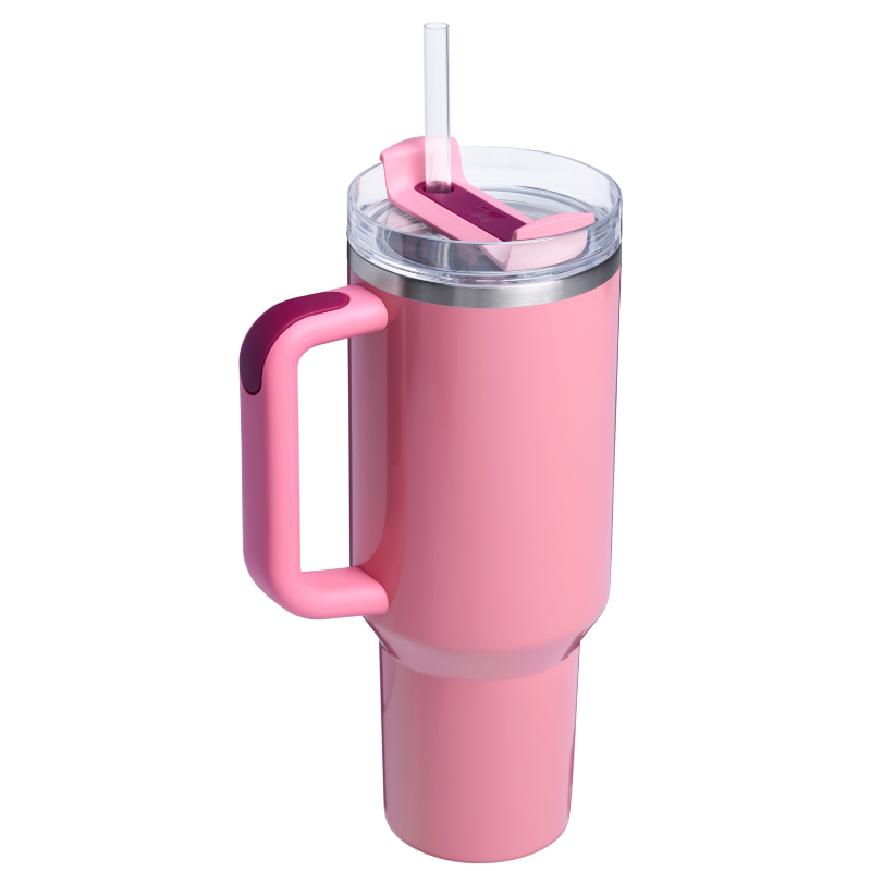 Quencher H2.0 - Winter Berry Shimmer - 40oz - Back - Stanley