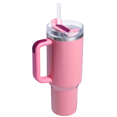 Quencher H2.0 - Winter Berry Shimmer - 40oz - Back - Stanley
