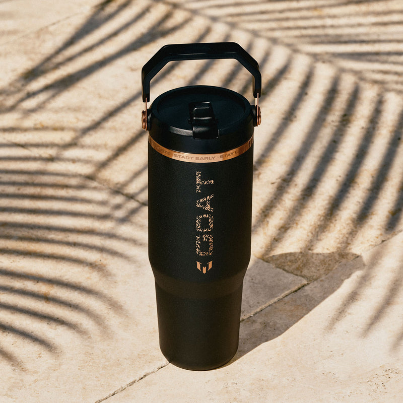 Stanley 1913 Messi x Stanley 1913 IceFlow™ Flip Straw Tumbler in Messi GOAT Black