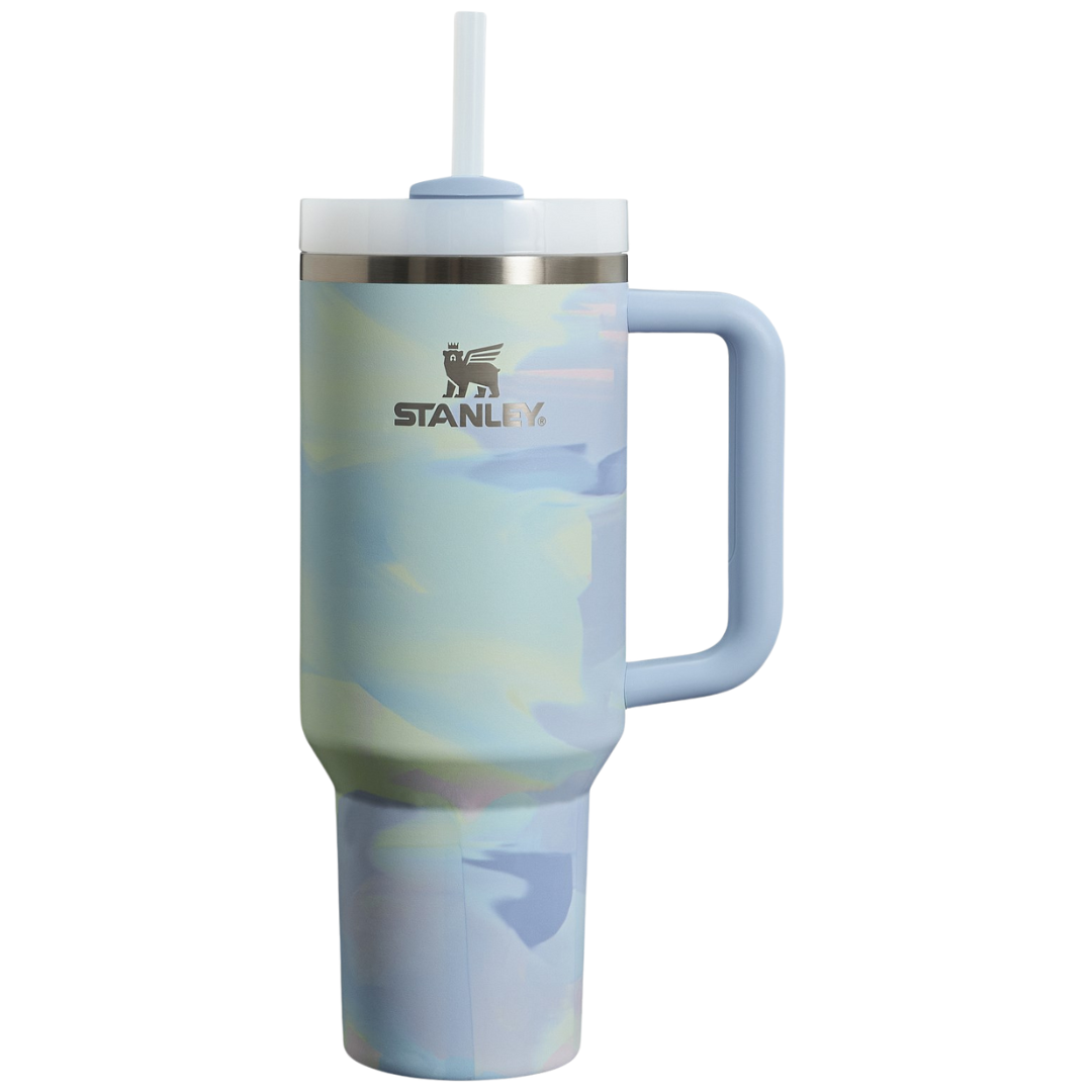 Quencher H2.0 - Cool Serene Brushstrokes - 40oz - Front - Stanley