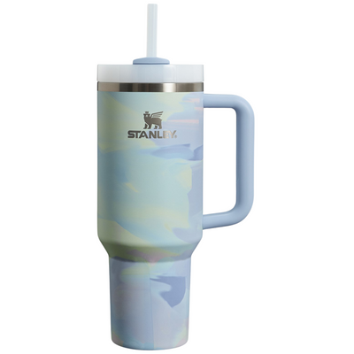 Quencher H2.0 - Cool Serene Brushstrokes - 40oz - Front - Stanley