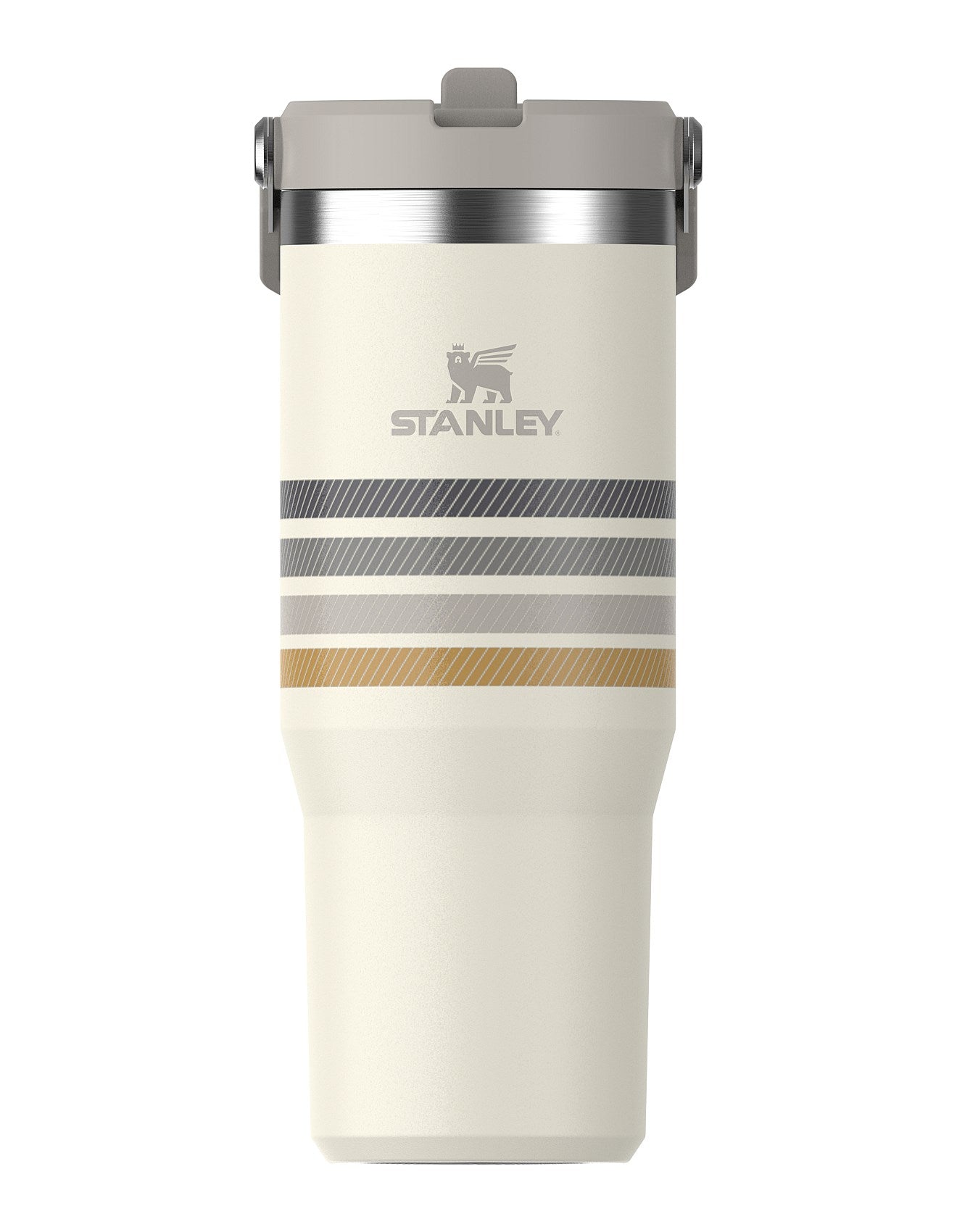 The Varsity - Cream Ash Stripe - 30oz - Front - Stanley