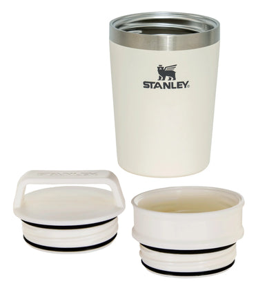 Adventure Shortstack  - 8oz - Cream - Front with lid - Stanley