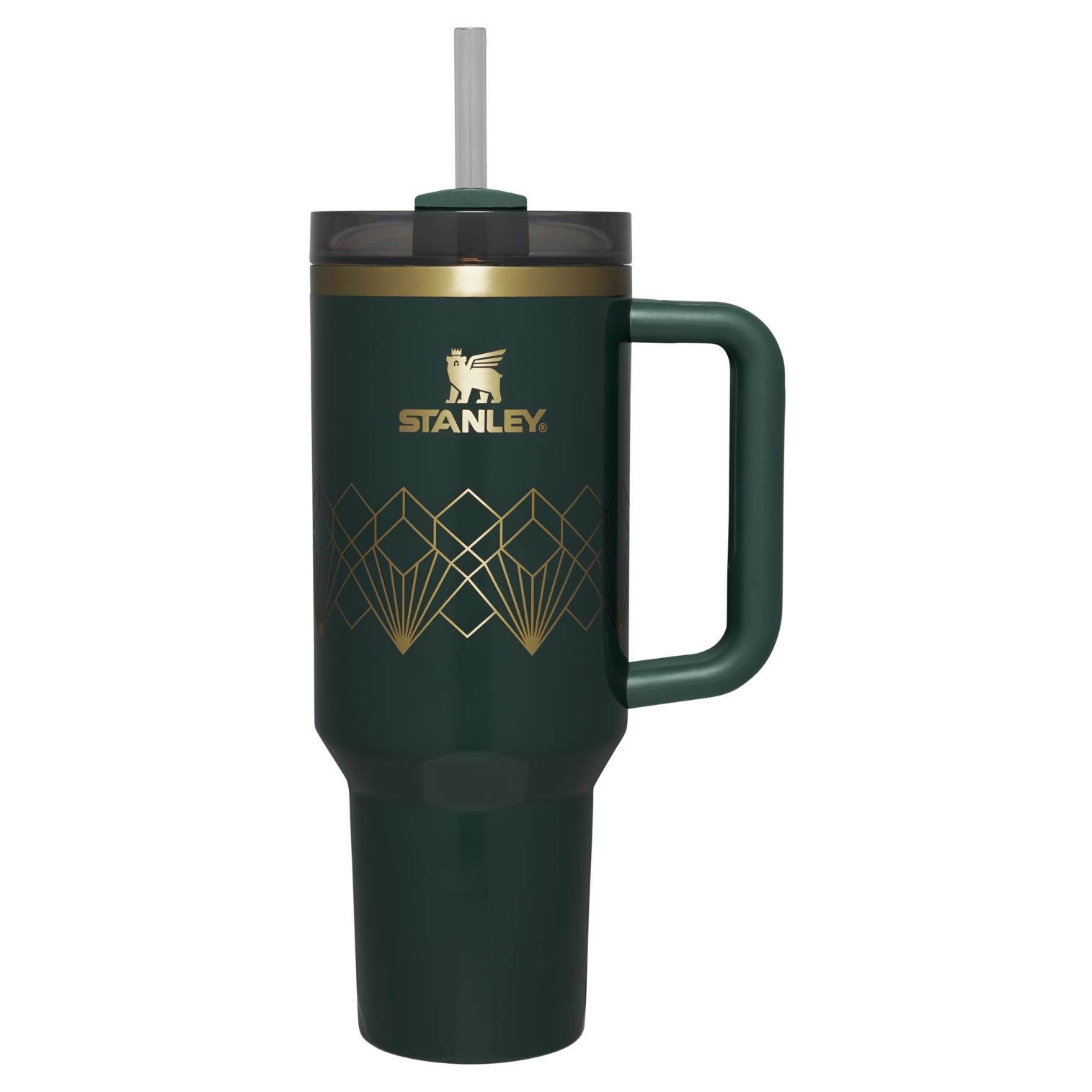 Stanley 1913 Deco Collection Quencher H2.0 FlowState™ Tumbler 40 OZ in Forest Gloss Deco