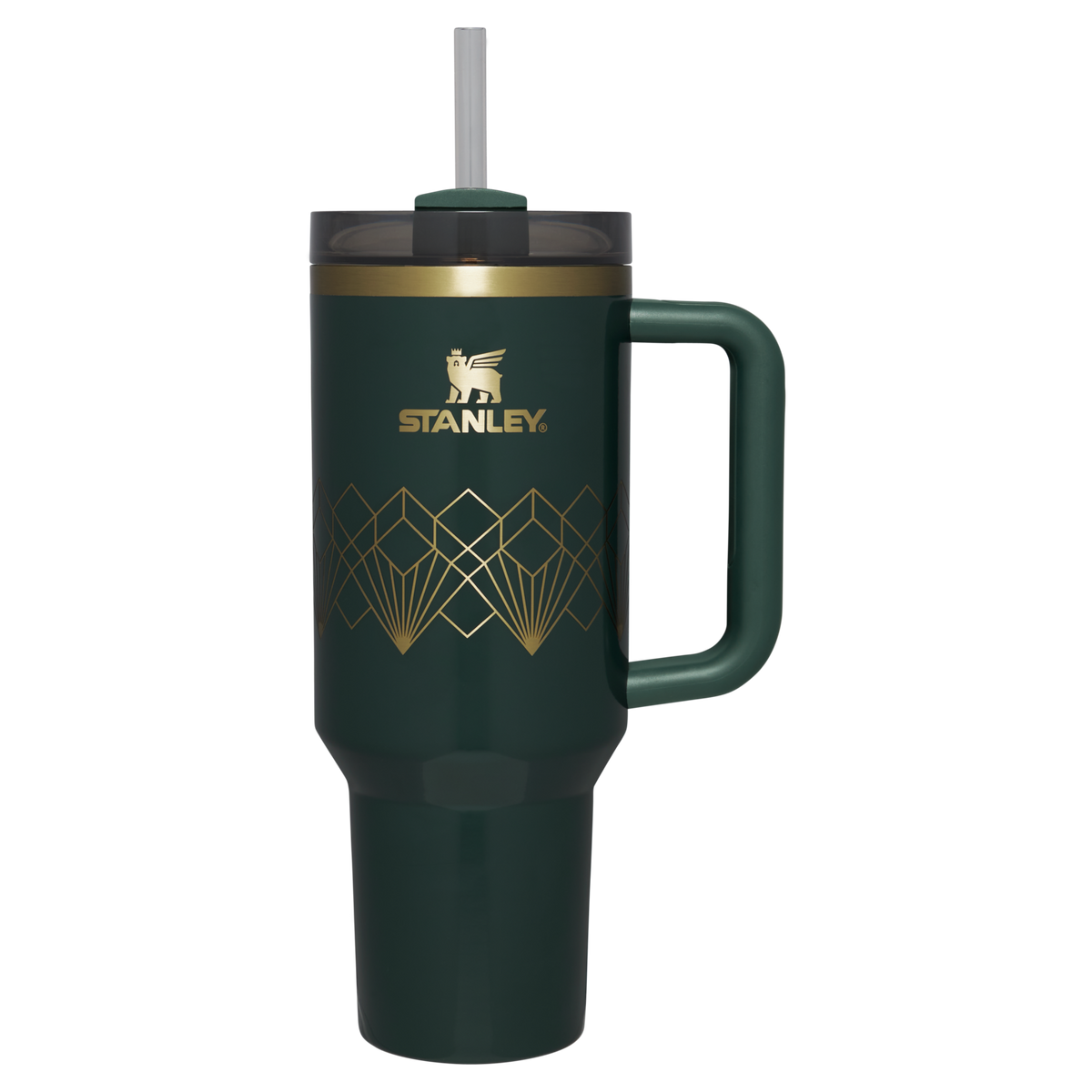 Stanley 1913 Deco Collection Quencher H2.0 FlowState™ Tumbler 40 OZ in Forest Gloss Deco