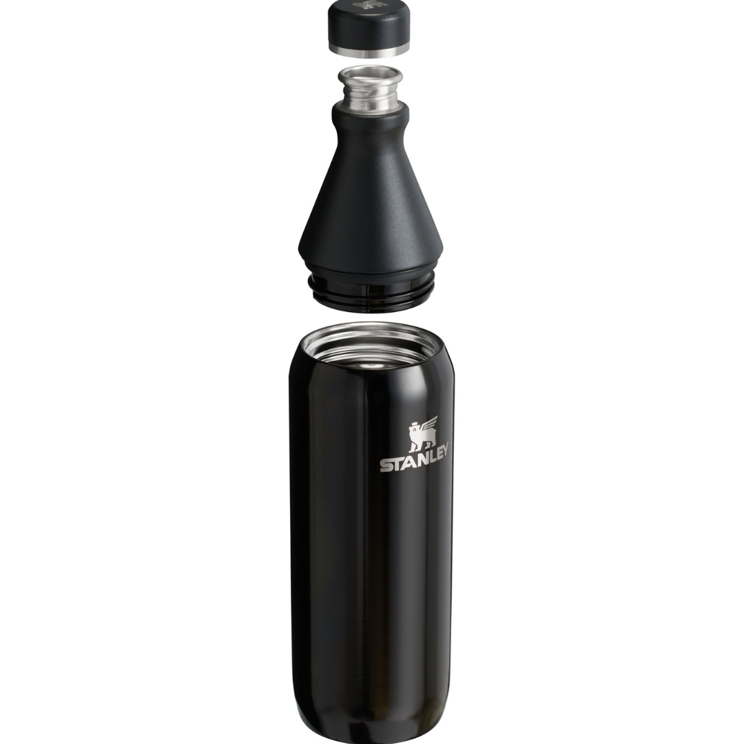 All day - Black Gloss - 20oz - Front & Lid - Stanley