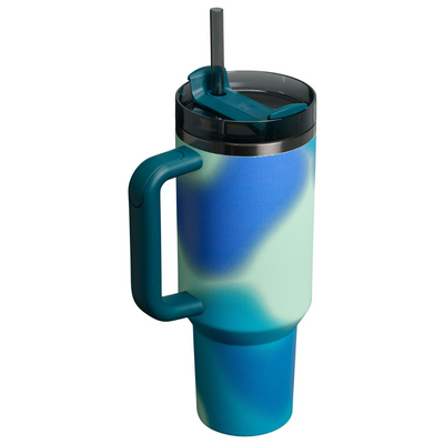 Quencher H2.0 - Costal Teal Motion - 40oz - Back - Stanley