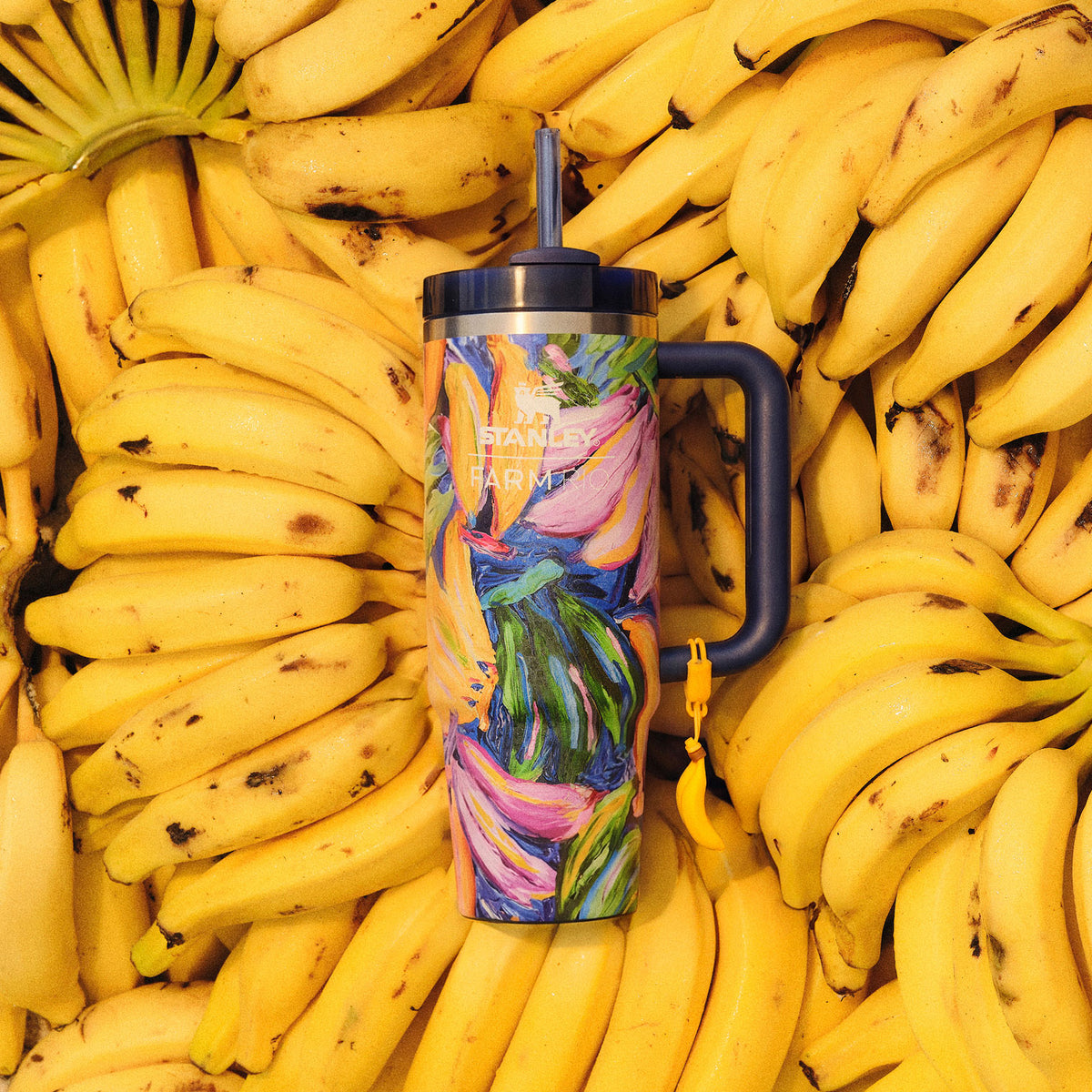 Stanley 1913 Stanley 1913 x FARM Rio Quencher® H2.0 Flowstate™ Tumbler Painted Bananas 30 oz in Farm Rio Painted Bananas
