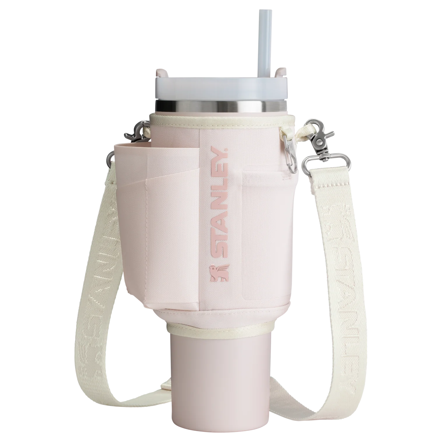 Companion Sling - 40oz - Rose Quartz - Front - Stanley