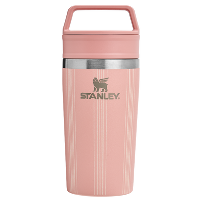 Stanley 1913 The Café-To-Go Mug 12 OZ Picnic Collection in Peach Rose Picnic Stripe | Front View