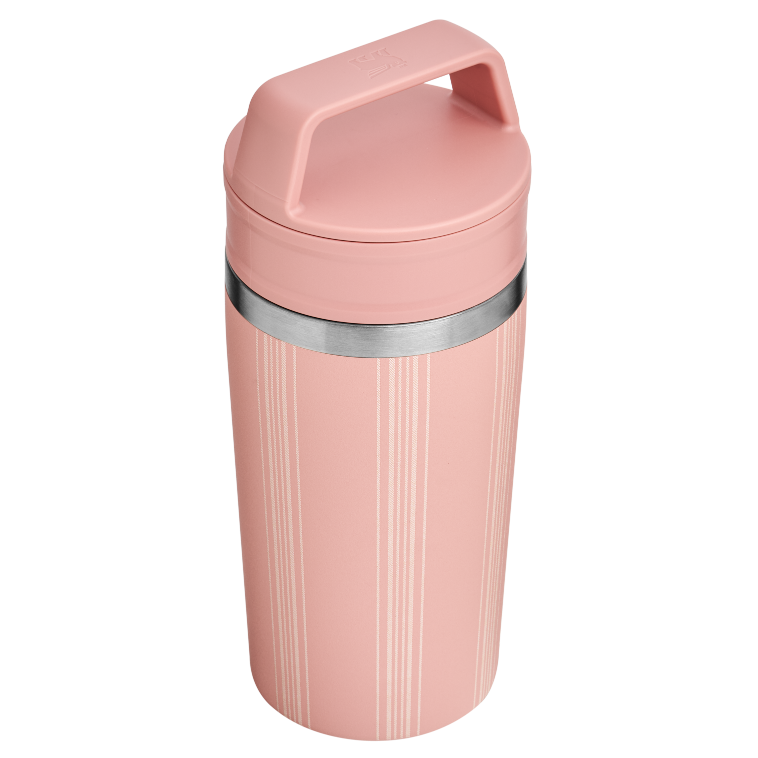 Stanley 1913 The Café-To-Go Mug 12 OZ Picnic Collection in Peach Rose Picnic Stripe | View 2