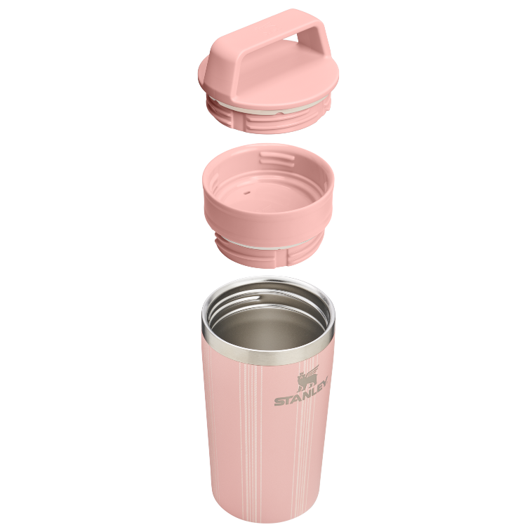 Stanley 1913 The Café-To-Go Mug 12 OZ Picnic Collection in Peach Rose Picnic Stripe | View 5