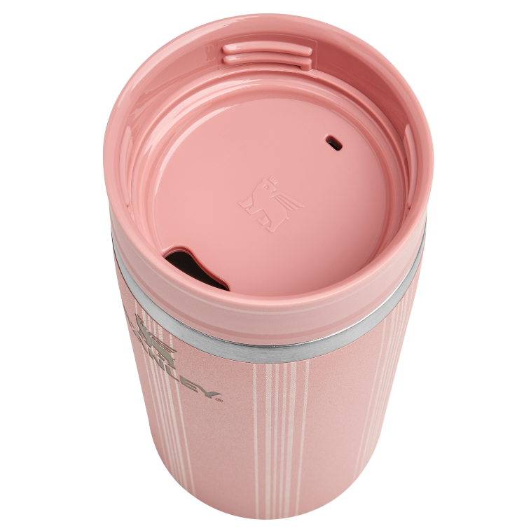 Stanley 1913 The Café-To-Go Mug 12 OZ Picnic Collection in Peach Rose Picnic Stripe | View 4