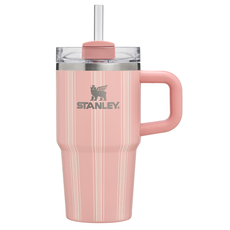 Quencher H2.0 FlowState Tumbler | 20 OZ - Peach Rose Picnic Stripe - Stanley AU