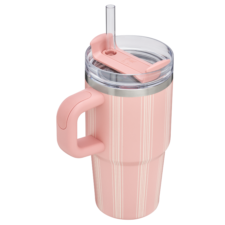 Stanley 1913 The Quencher H2.0 FlowState™ Tumbler 20 OZ Picnic Collection in Peach Rose Picnic Stripe | Back View