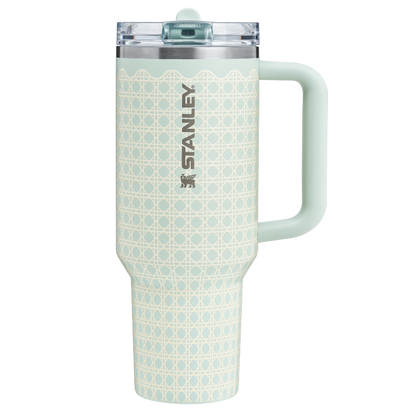 Stanley 1913 The Quencher ProTour Flip Straw Tumbler 40 OZ Picnic Collection in Mist Rattan | Front View