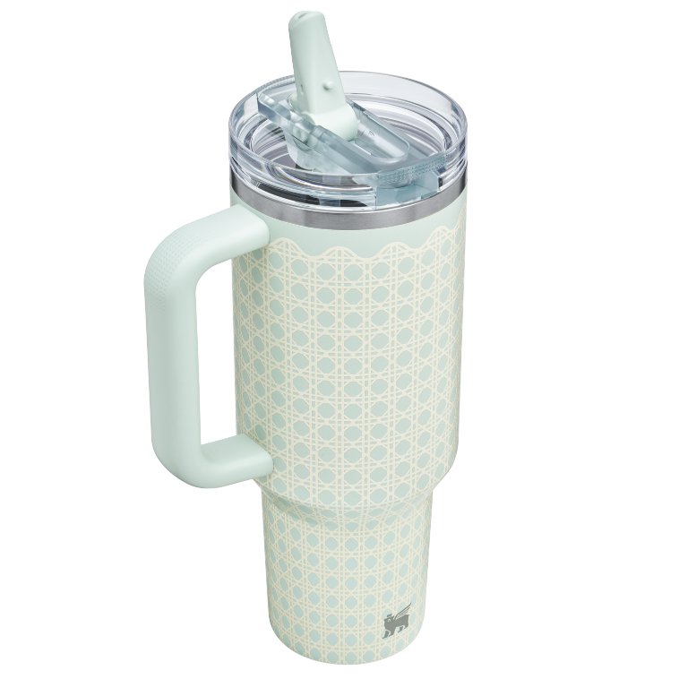 Stanley 1913 The Quencher ProTour Flip Straw Tumbler 40 OZ Picnic Collection in Mist Rattan | View 2