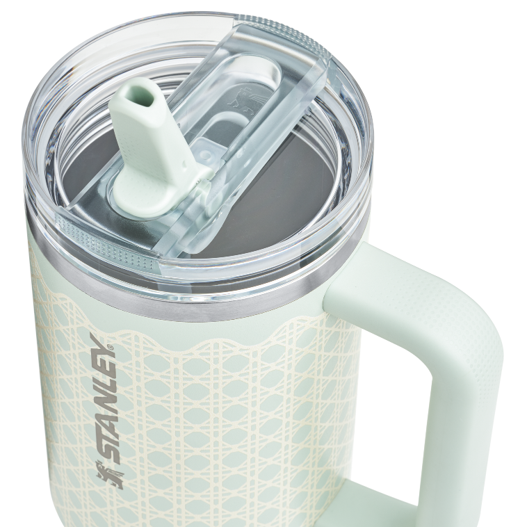 Stanley 1913 The Quencher ProTour Flip Straw Tumbler 40 OZ Picnic Collection in Mist Rattan | View 3