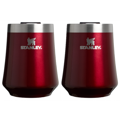 Stanley 1913 The Reserve Wine Tumbler Gift Set 11 OZ (2-pack) in Garnet Shine | Front View