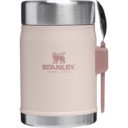 Stanley 1913 Classic Legendary Food Jar + Spork 14 OZ in Rose Quartz | Front View