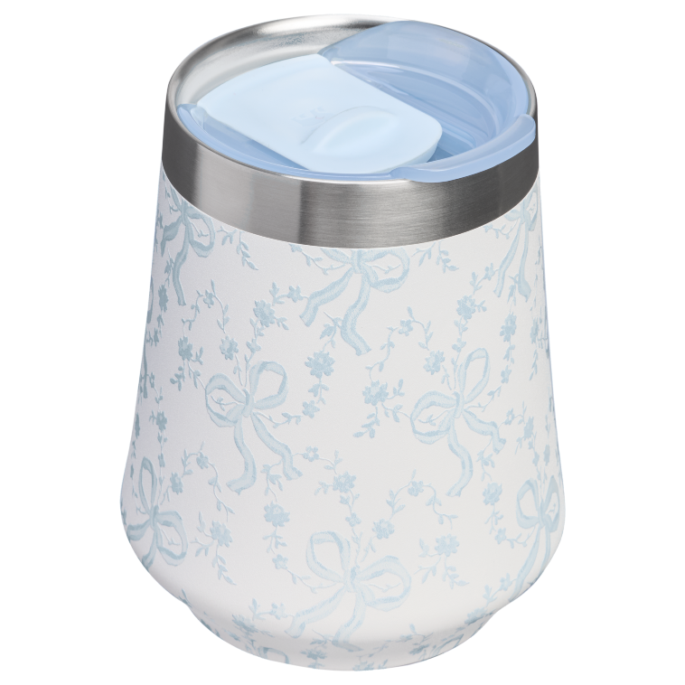 Stanley 1913 Stanley 1913 x LoveShackFancy The Reserve Wine Tumbler 11 OZ in Coquette Bow – Winter Ice | View 1