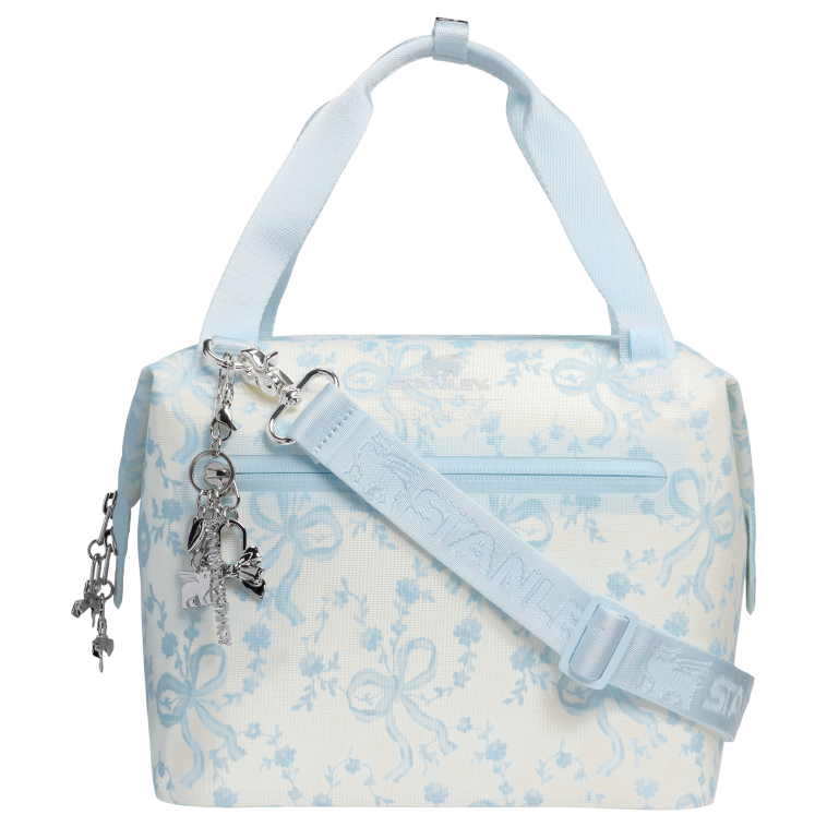 Stanley 1913 Stanley 1913 x LoveShackFancy The All Day Julienne Mini Cooler  7.4 QT in Coquette Bow – Winter Ice | View 1