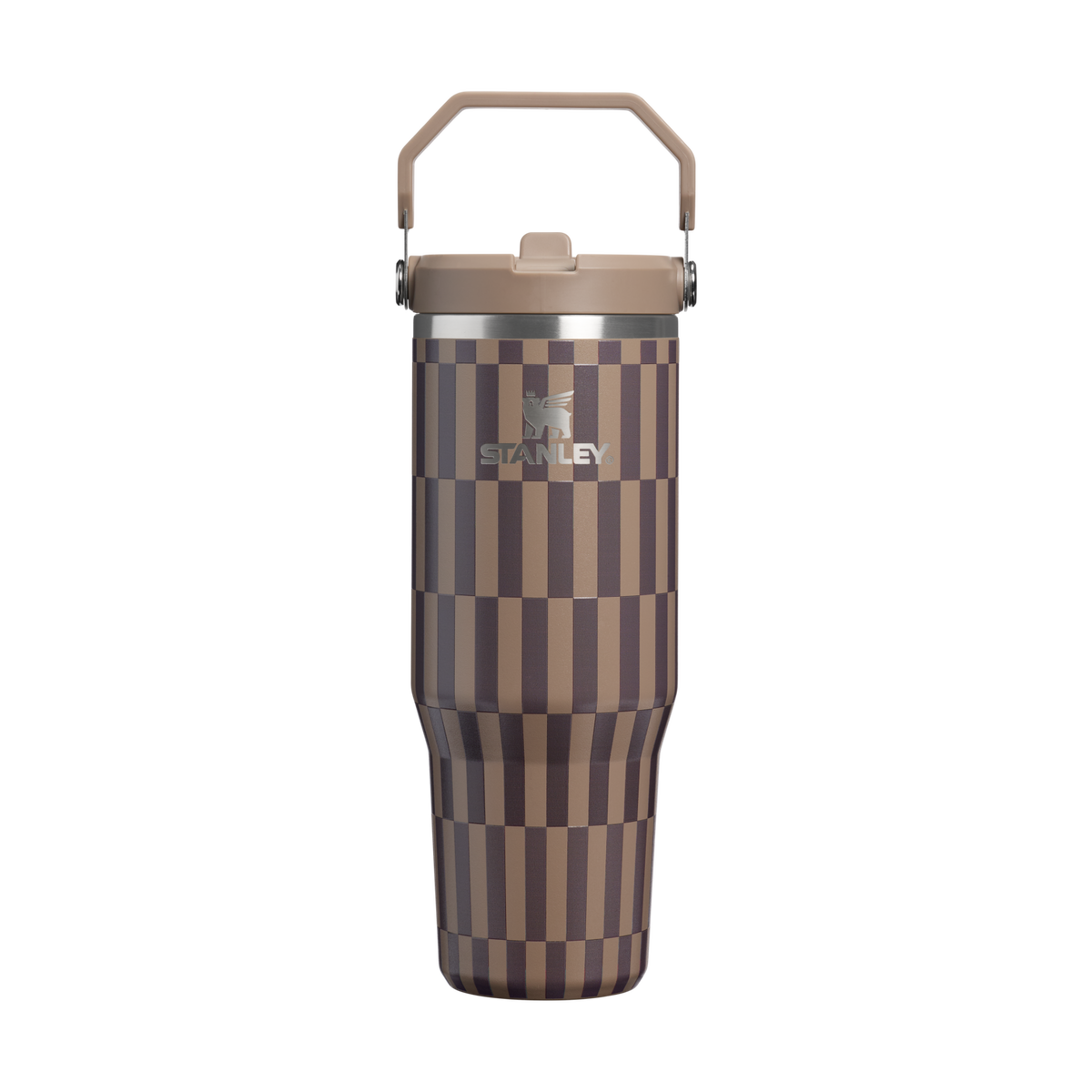 Stanley 1913 The IceFlow™ Flip Straw   Tumbler | 30 oz High Summer in Smokey Taupe Tile | Front View