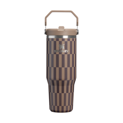 Stanley 1913 The IceFlow™ Flip Straw   Tumbler | 30 oz High Summer in Smokey Taupe Tile | Front View