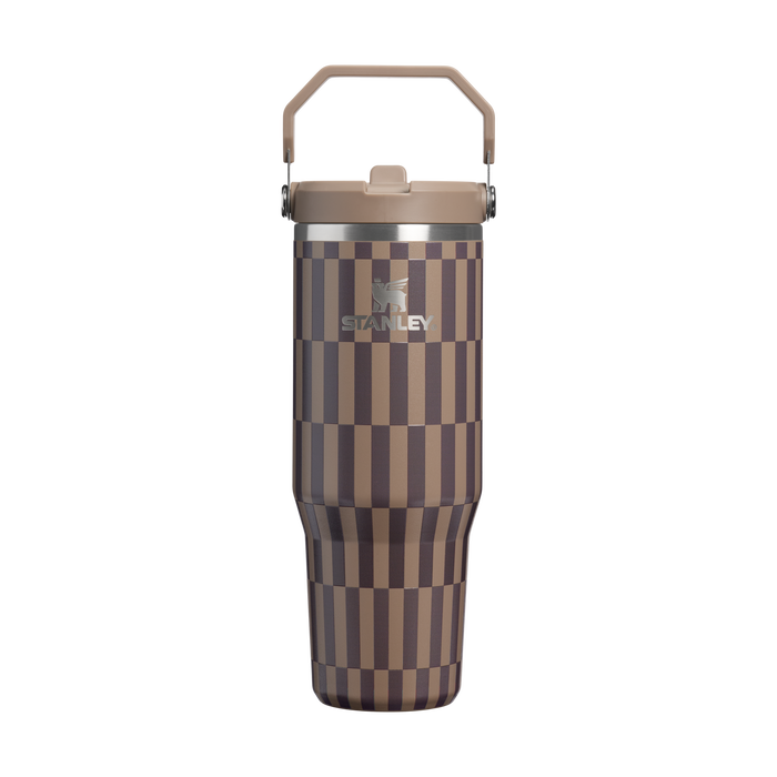 Stanley 1913 The IceFlow™ Flip Straw   Tumbler | 30 oz High Summer in Smokey Taupe Tile | Front View