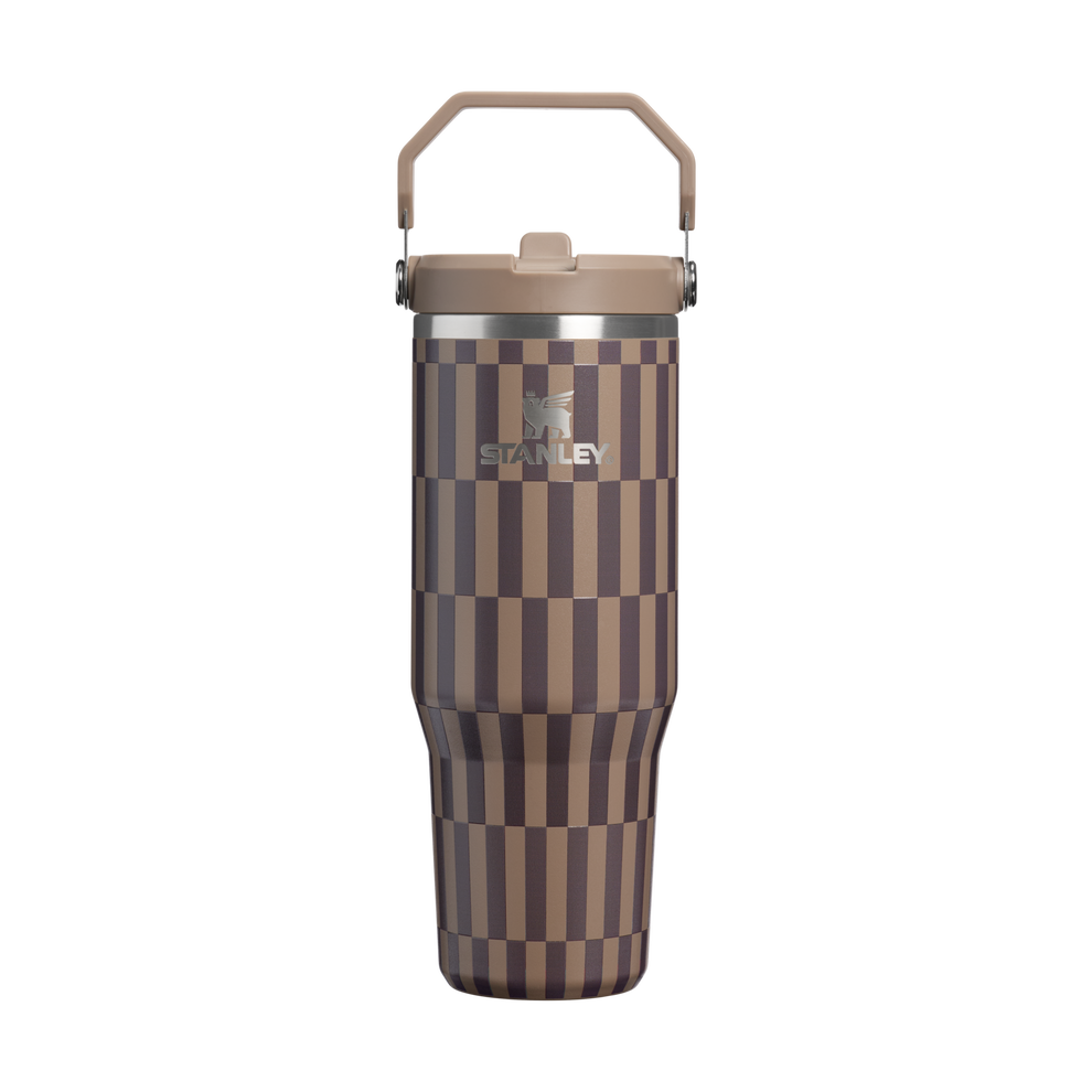 Stanley 1913 The IceFlow™ Flip Straw   Tumbler | 30 oz High Summer in Smokey Taupe Tile | Front View