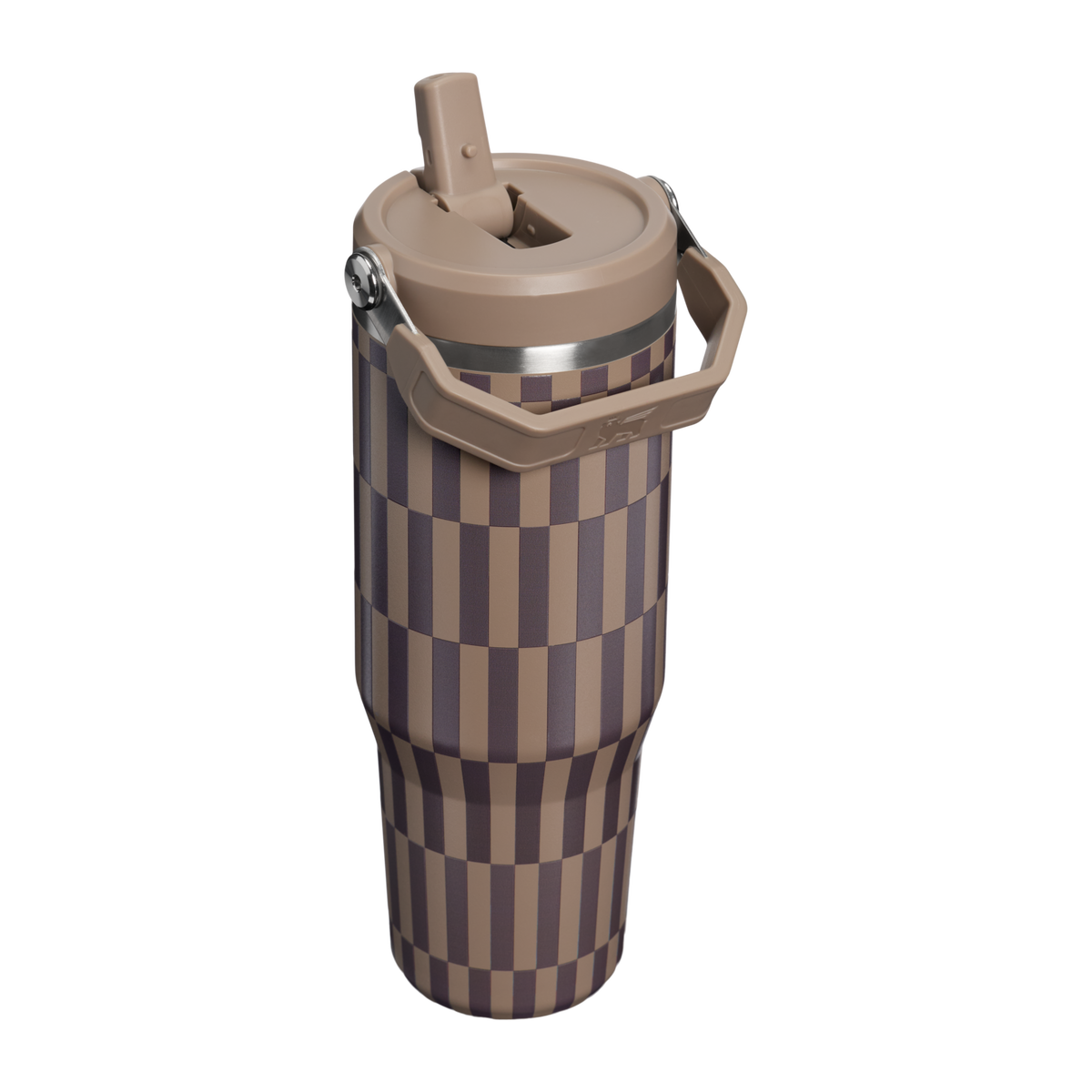 Stanley 1913 The IceFlow™ Flip Straw   Tumbler | 30 oz High Summer in Smokey Taupe Tile | Back View