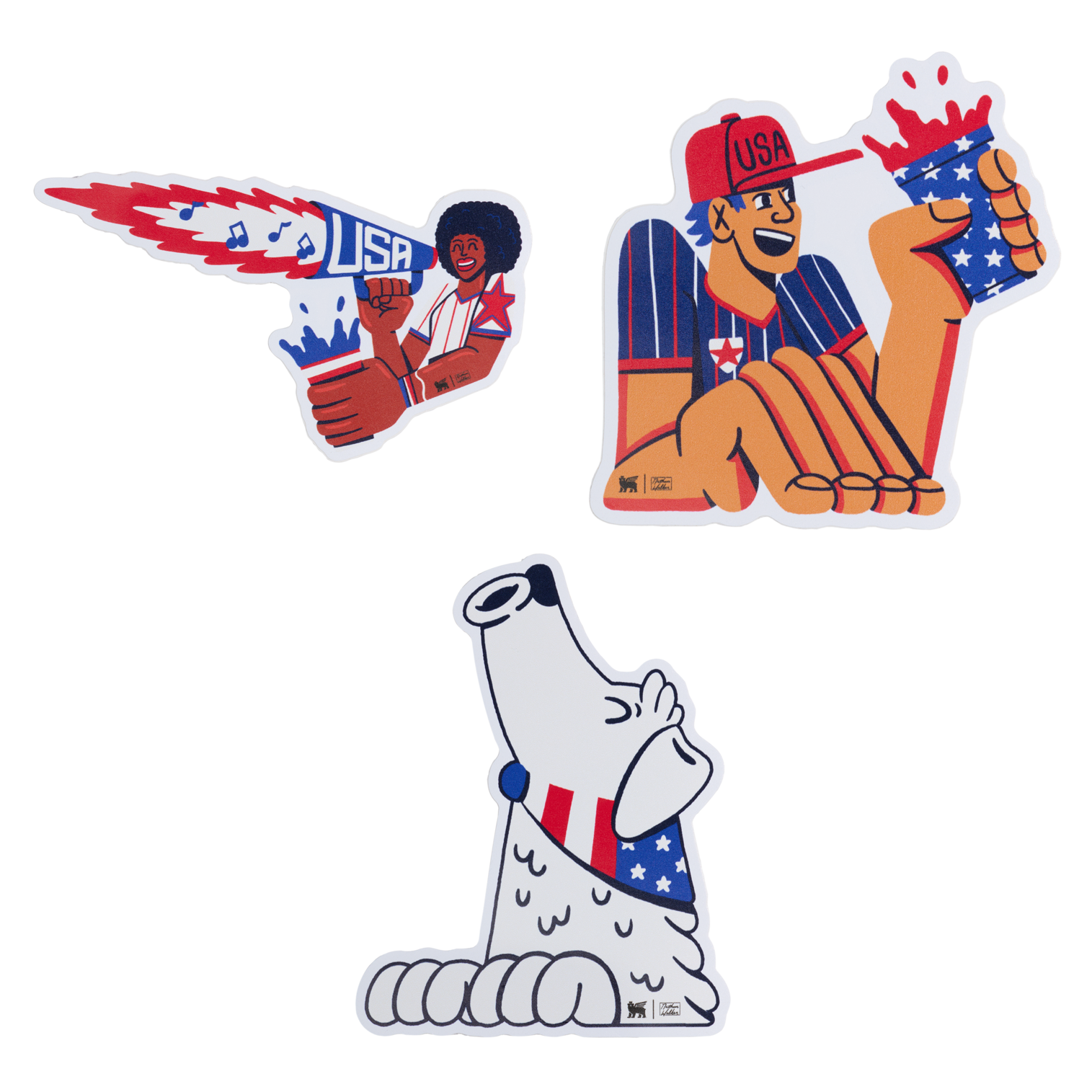 Stanley 1913 Stanley 1913 x USA Country Collection Sticker Pack in Team White Dark Blue