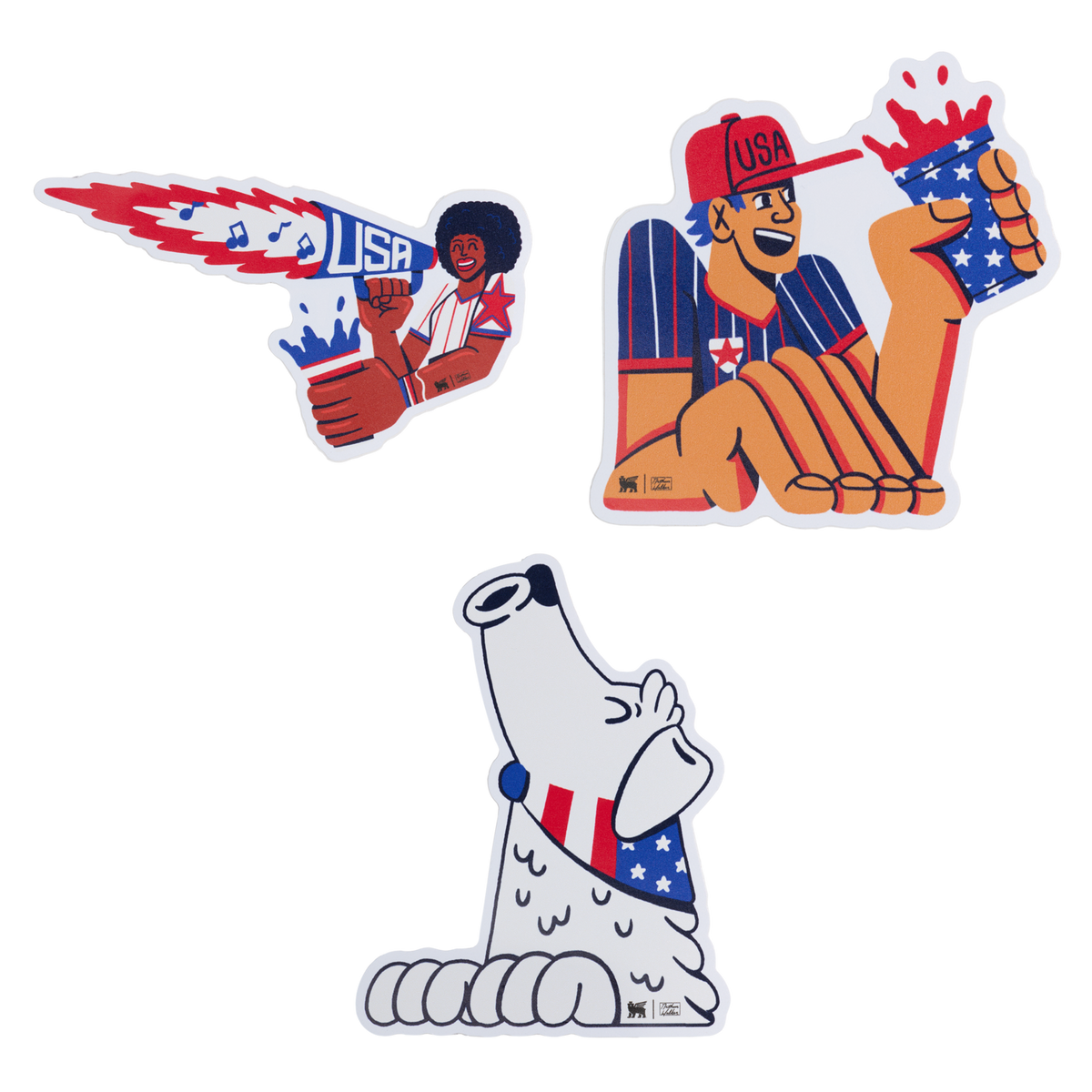 Stanley 1913 Stanley 1913 x USA Country Collection Sticker Pack in Team White Dark Blue