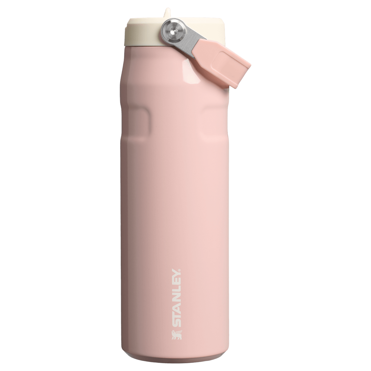 Stanley 1913 The IceFlow™ Bottle with Flip Straw Lid 24 OZ Oasis Collection in Peach Whip Gloss | Front View