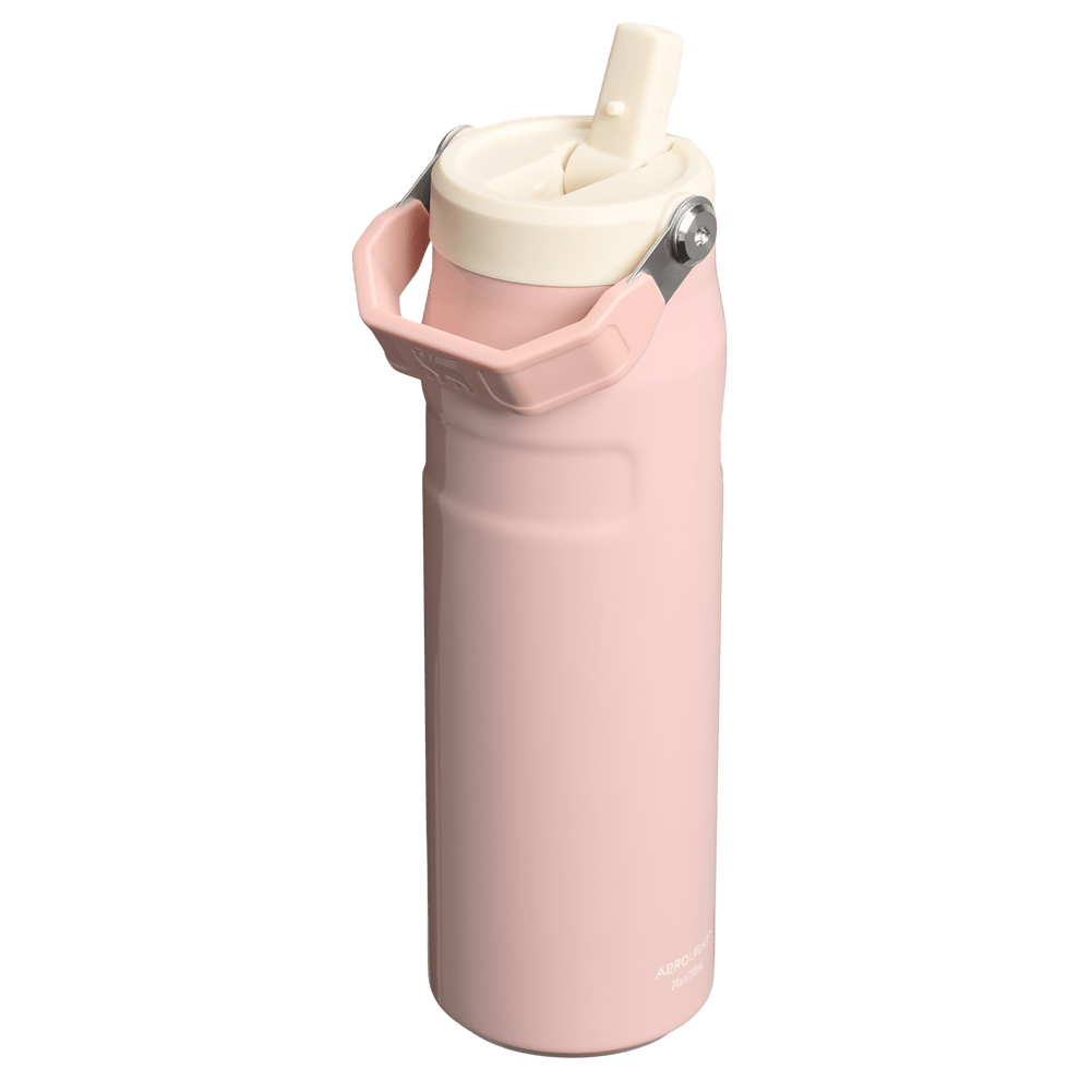 Stanley 1913 The IceFlow™ Bottle with Flip Straw Lid 24 OZ Oasis Collection in Peach Whip Gloss | Back View