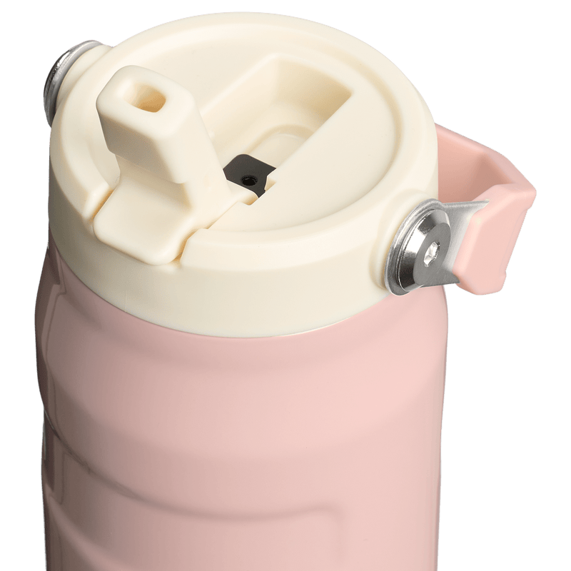 Stanley 1913 The IceFlow™ Bottle with Flip Straw Lid 24 OZ Oasis Collection in Peach Whip Gloss | Lid Detailed View