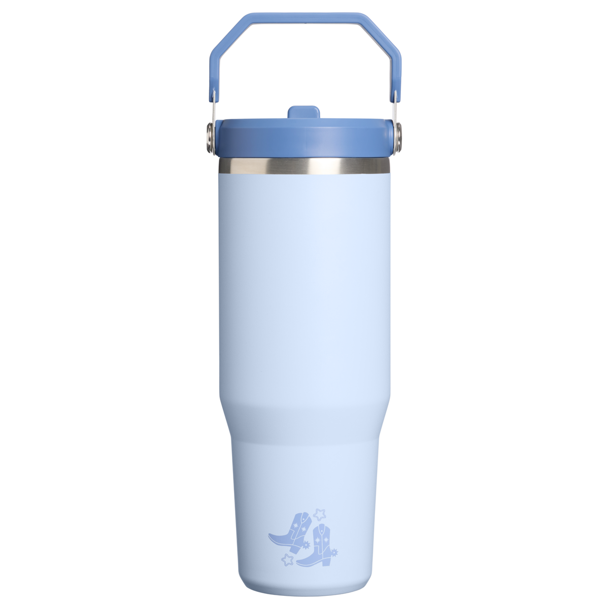 Stanley 1913 IceFlow Flip Straw Tumbler Sundown Collection 30 oz in Light Denim Western | Front View