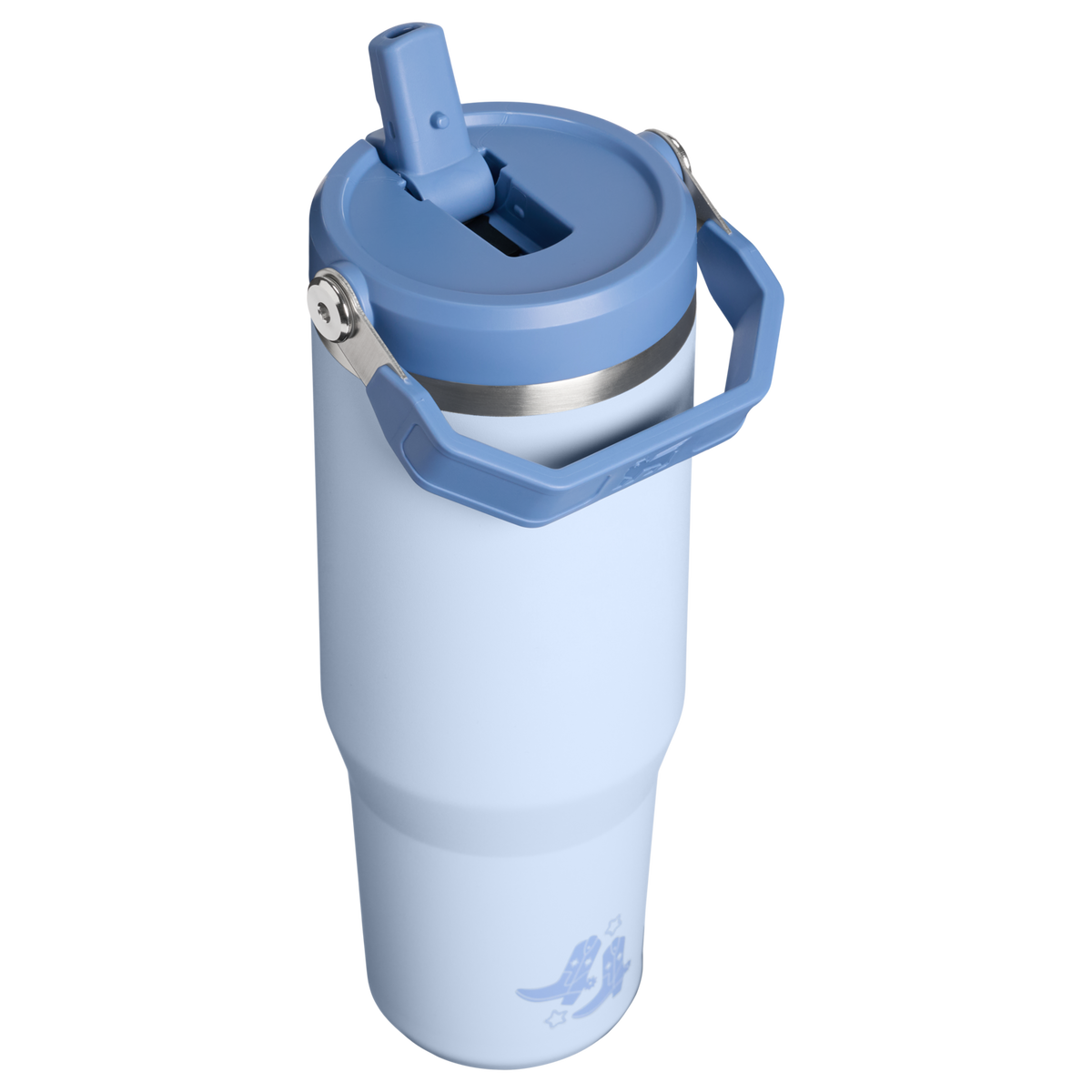 Stanley 1913 IceFlow Flip Straw Tumbler Sundown Collection 30 oz in Light Denim Western | Front View