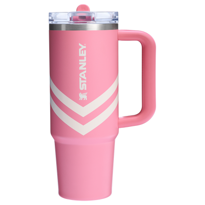 Stanley 1913 The Quencher ProTour Flip Straw Tumbler 30 OZ Oasis Collection in Plumeria Chevron | Front View