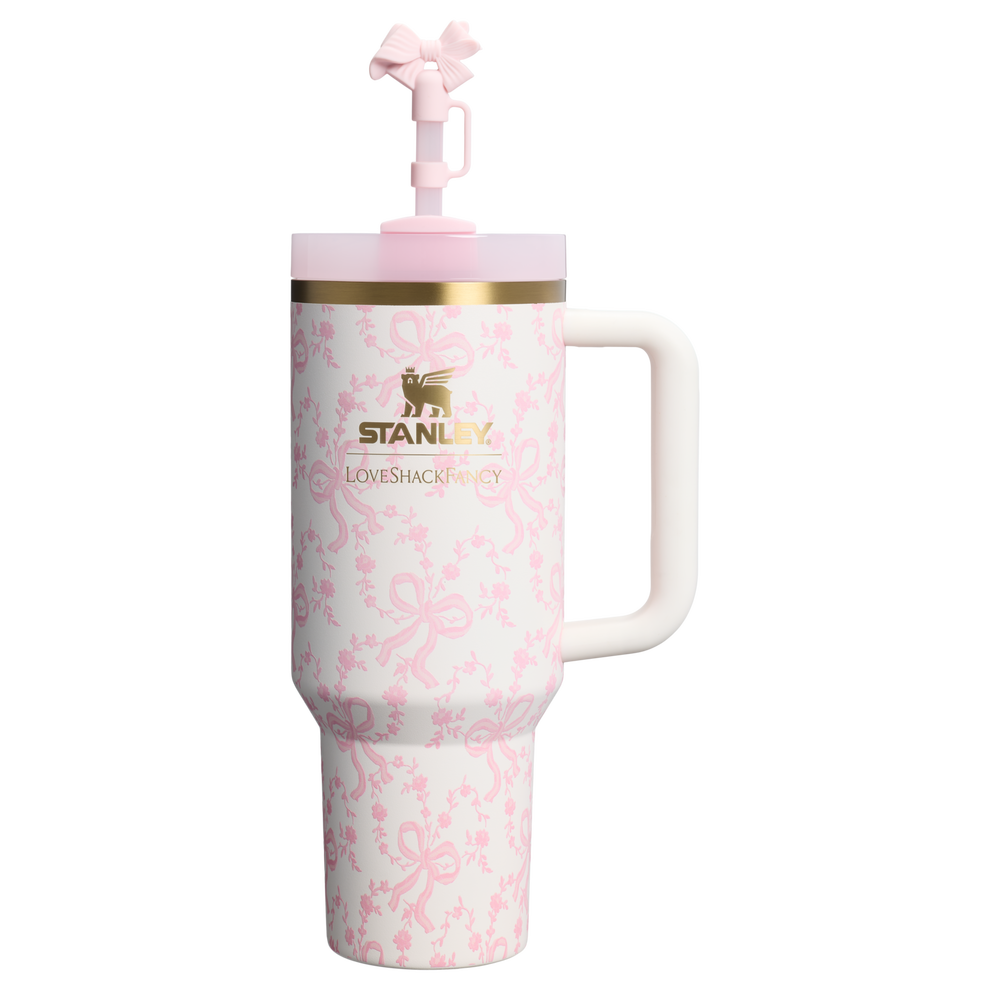 Stanley 1913 x LoveShackFancy Quencher® H2.0 FlowState™ Tumbler | 40 OZ - Conquette Bow Chantilly - Stanley AU
